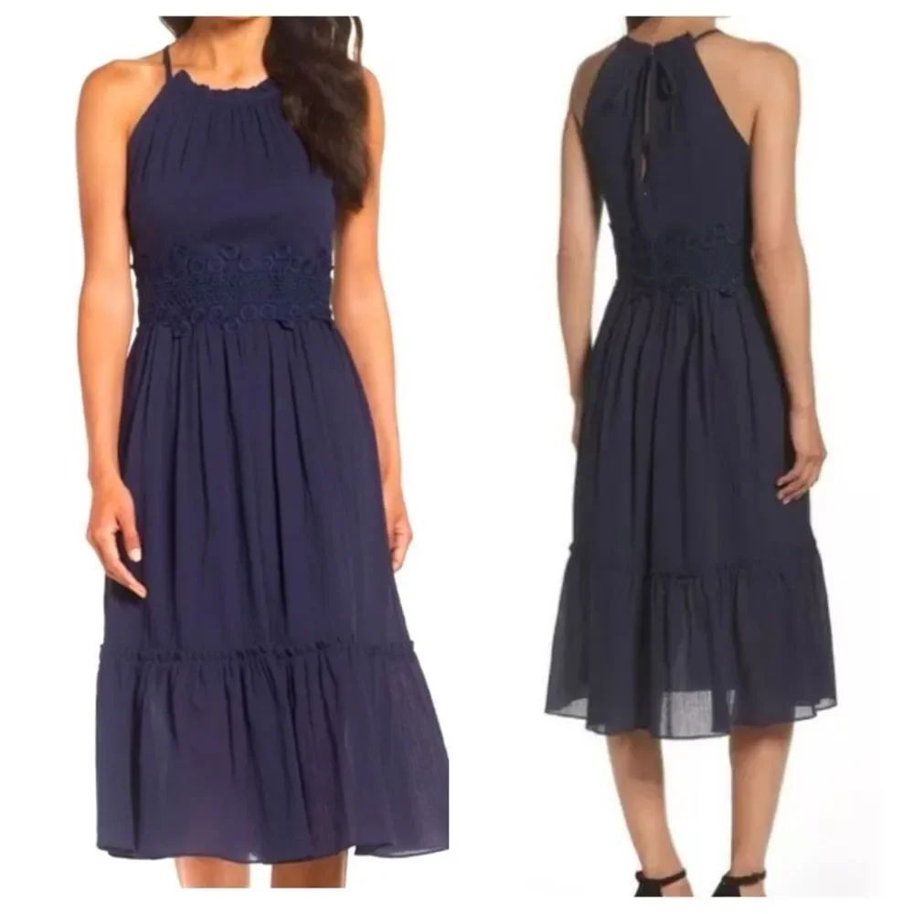 Eliza J Halter Midi Dress